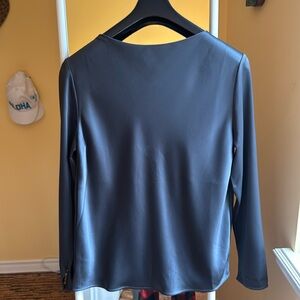 BABATON satin effect top dark grey